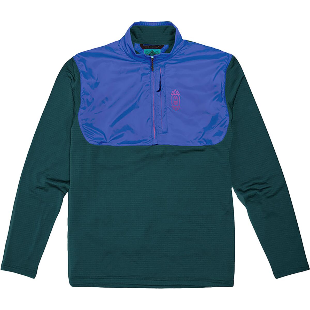 Airblaster Men's Beast Regulator 1/4-Zip Jacket in BC Green Critterflage - Size: Small