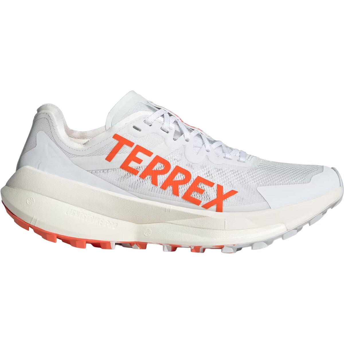 Adidas TERREX Women's Terrex Agravic Speed Trail Running Shoe in Ftwr White / Impact Orange / Dash Grey - Size: