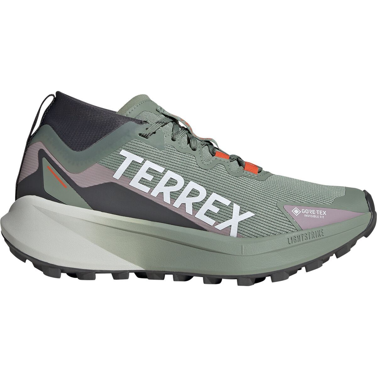 Adidas TERREX Women's Terrex Agravic GTX Trail Running Shoe in Silver Green / Ftwr White / Preloved Fig - Size: 9.5