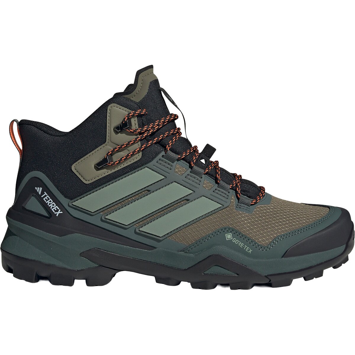 Adidas TERREX Men's Terrex Skychaser Mid GTX Hiking Boot in Olive Strata / Silver Green / Core Black - Size: