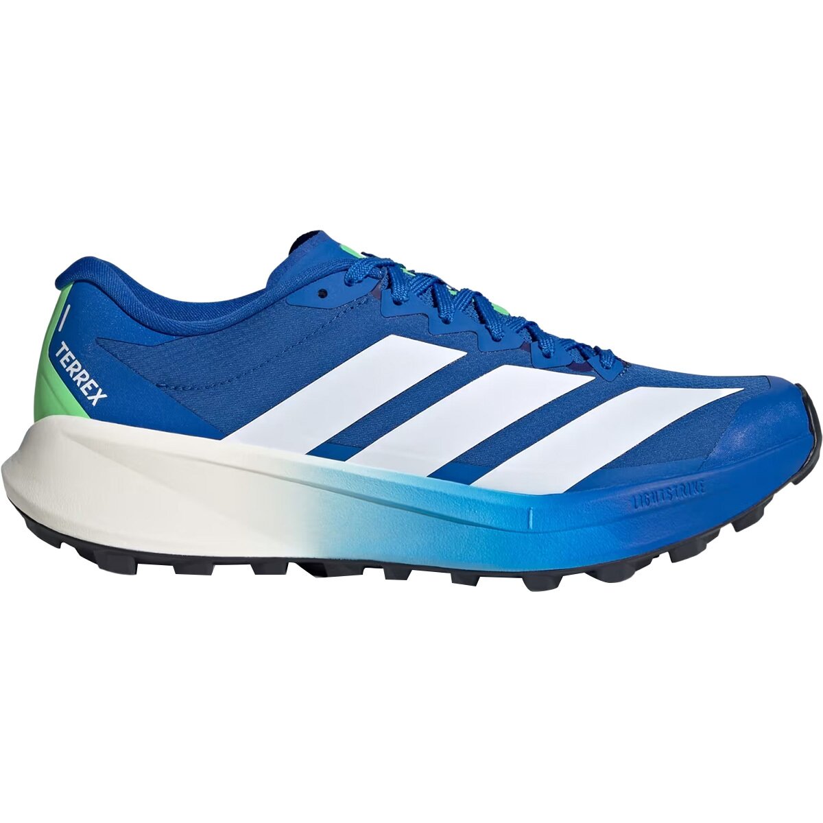 Adidas TERREX Men's Terrex Agravic 4 Trail Running Shoe in Blue / Ftwr White / Lime Burst - Size:
