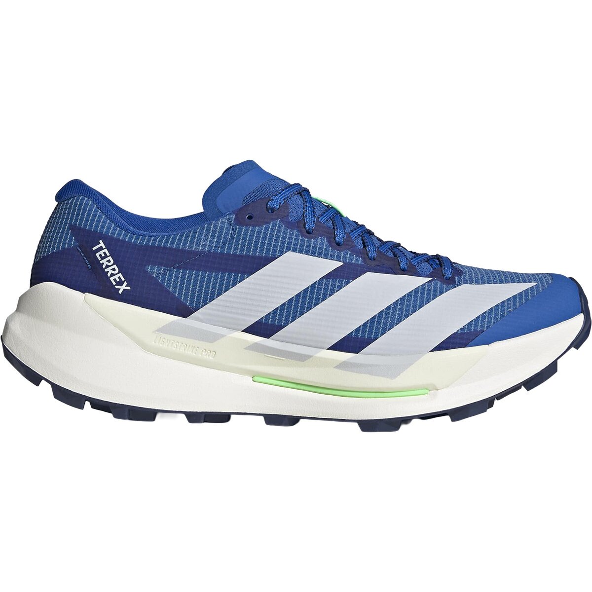 Adidas TERREX Men's Terrex Agravic TT Trail Running Shoe in Blue / Dash Grey / Lime Burst - Size: