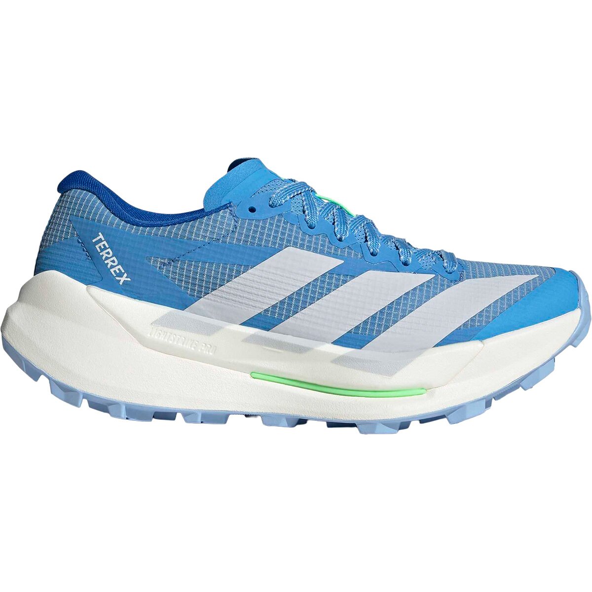Adidas TERREX Women's Terrex Agravic TT Trail Running Shoe in Blue Burst / Dash Grey / Lime Burst - Size: