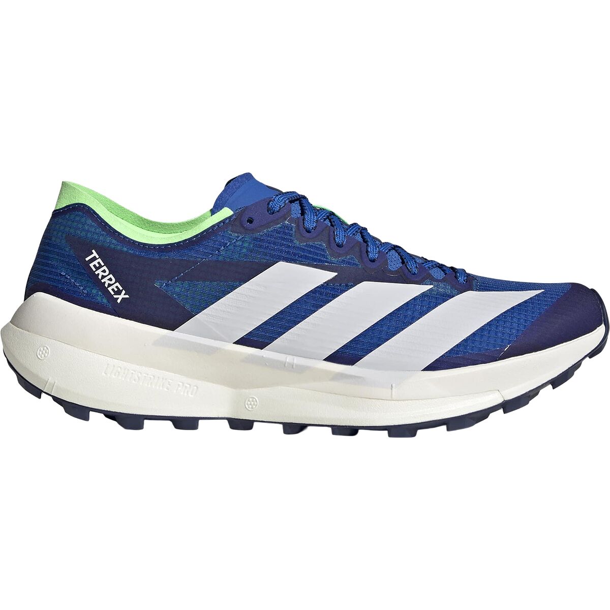 Adidas TERREX Men's Terrex Agravic Speed 2 Trail Running Shoe in Blue / Dash Grey / Lime Burst - Size: