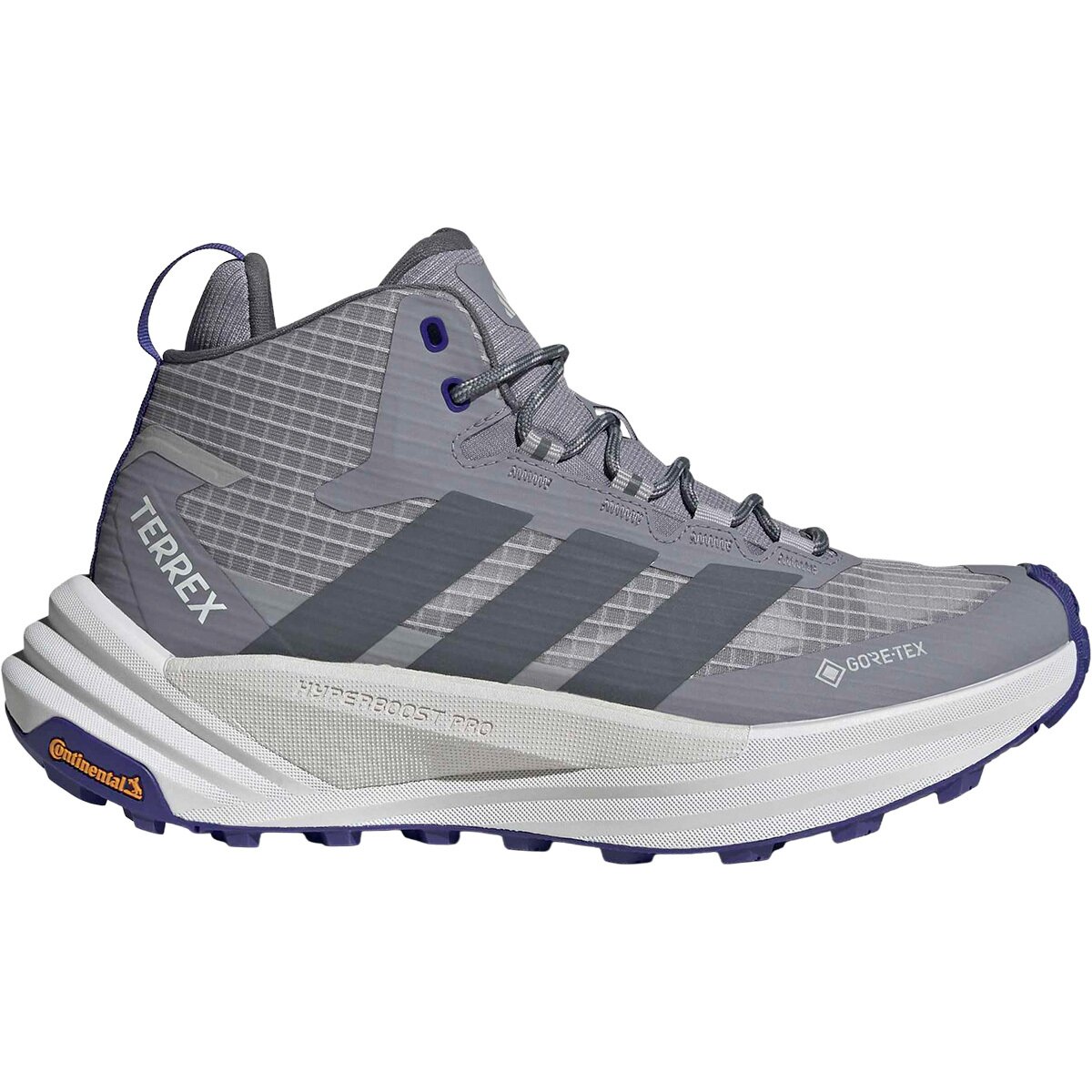 Adidas TERREX Women's Terrex Freehiker 3 Mid GTX Hiking Boot in Glory Grey / Onix / Pure Purple - Size: