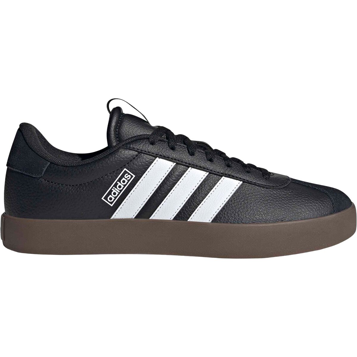 Adidas Men's VL Court 3.0 Shoe in Core Black / Footwear White / GUM5 - Size: 9