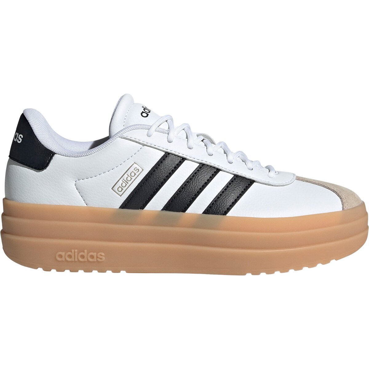 Adidas Women's VL Court Bold Shoe in Footwear White / Core Black / Wonder Beige - Size: 7.5