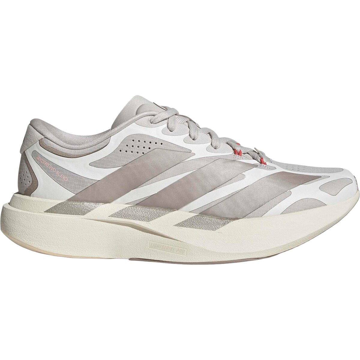 Adidas Women's Adizero Evo SL Exo Running Shoe in Ftwr White / Haze Coral - Size: 6