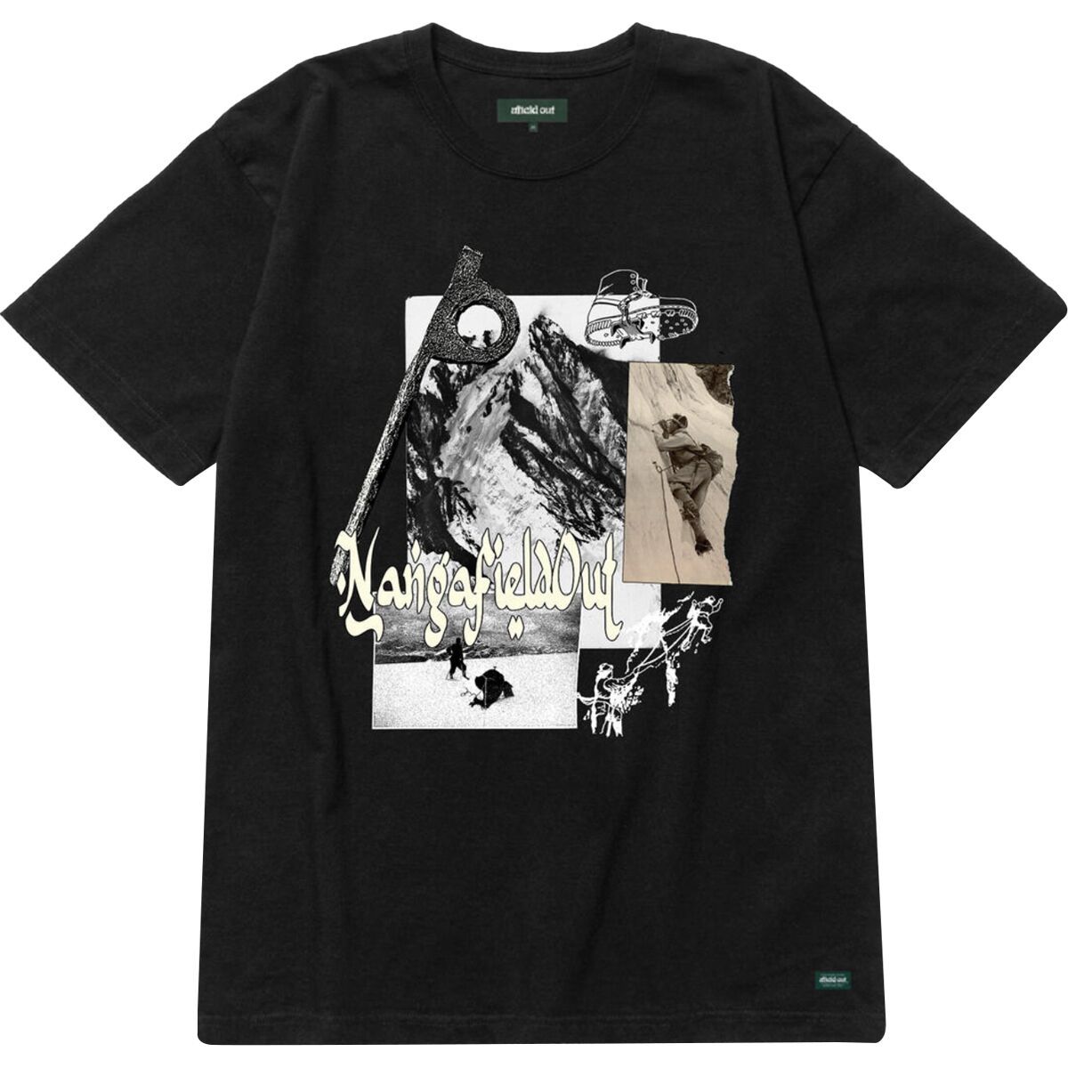 Afield Out Men's x Nanga Parbat T-Shirt in Black - Size: Medium