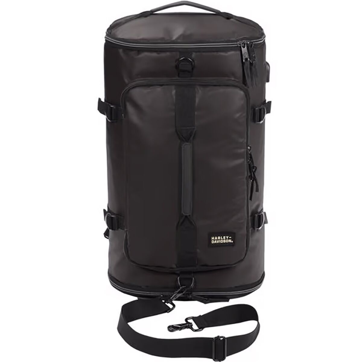 Athalon Travel Duffel Backpack + USB in Black