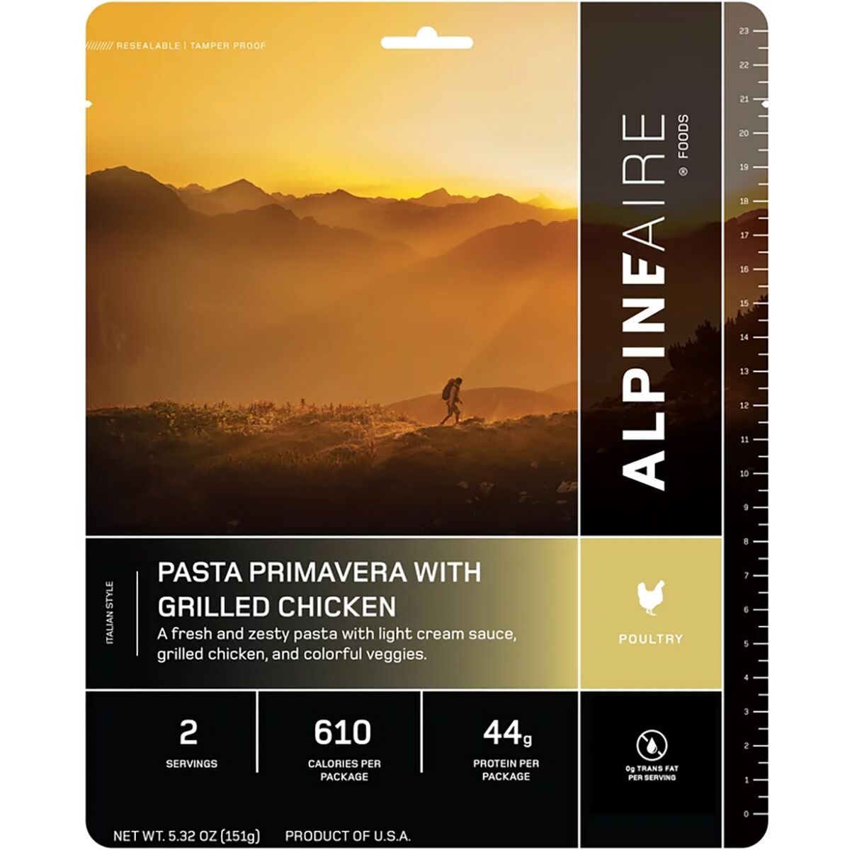 AlpineAire Pasta Primavera with Grilled Chicken