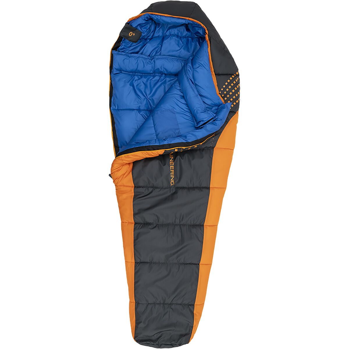 ALPS Mountaineering Blaze 0 Sleeping Bag: 0F Synthetic in Charcoal / Bright Orange - Size: XL