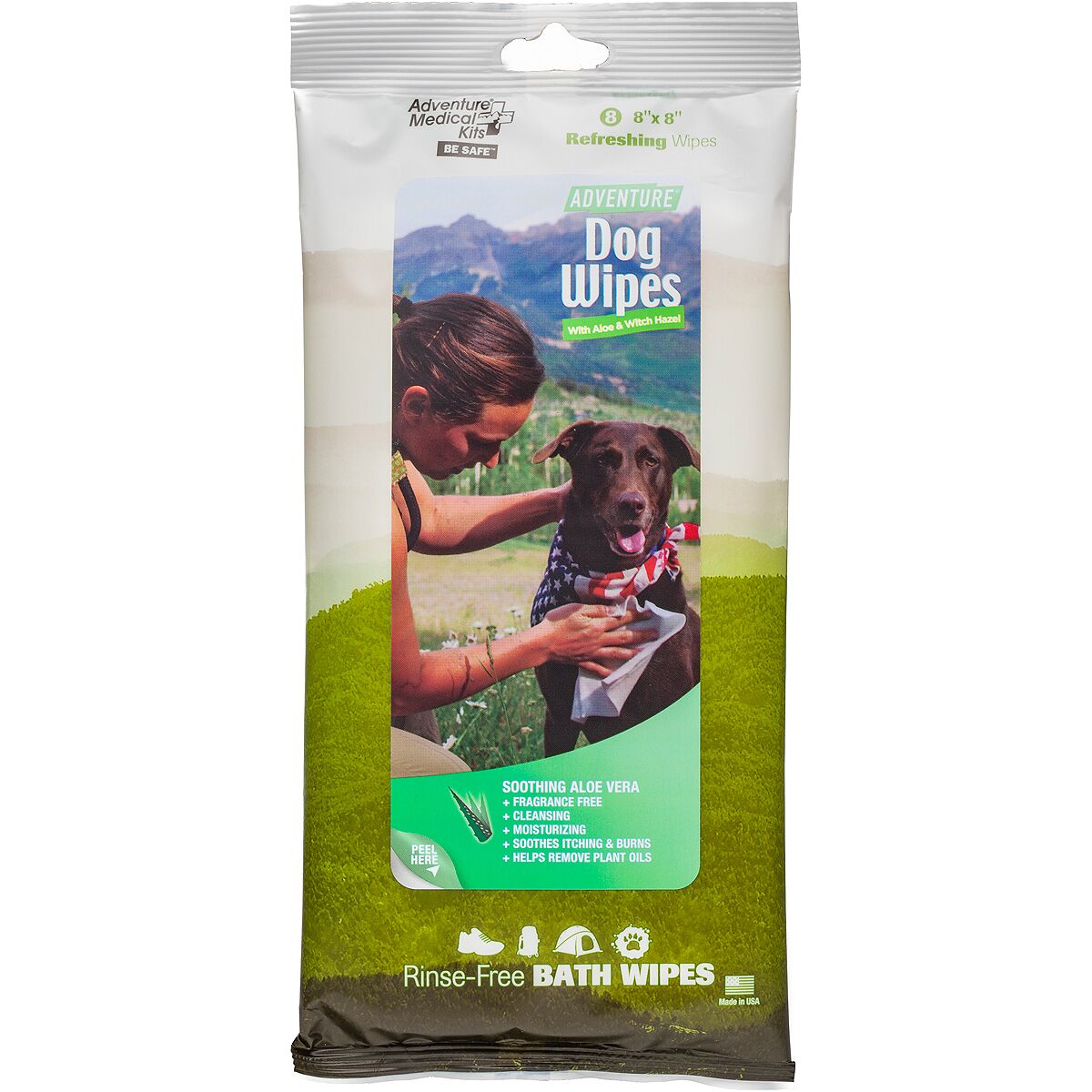 Adventure Medical Kits Adventure Dog Wipes in Green