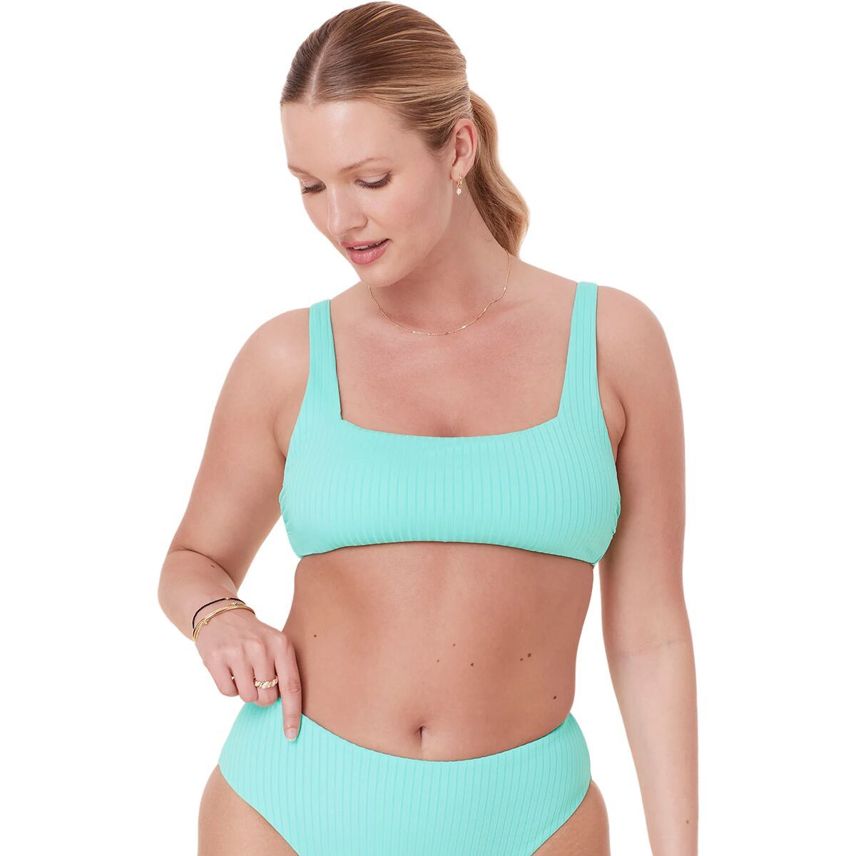 Andie Women's Rye Bikini Top in Opal - Size: Small