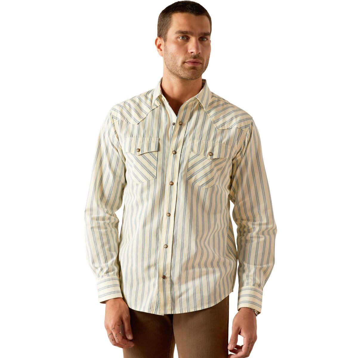 Ariat Men's Hanford Retro Fit Shirt in Cream - Size: XL