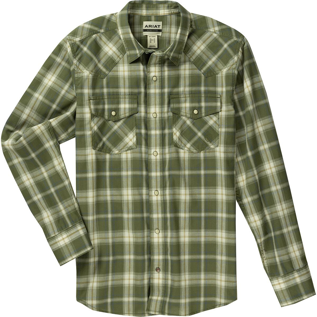 Ariat Men's Hermie Retro Fit Shirt in Olive - Size: XL