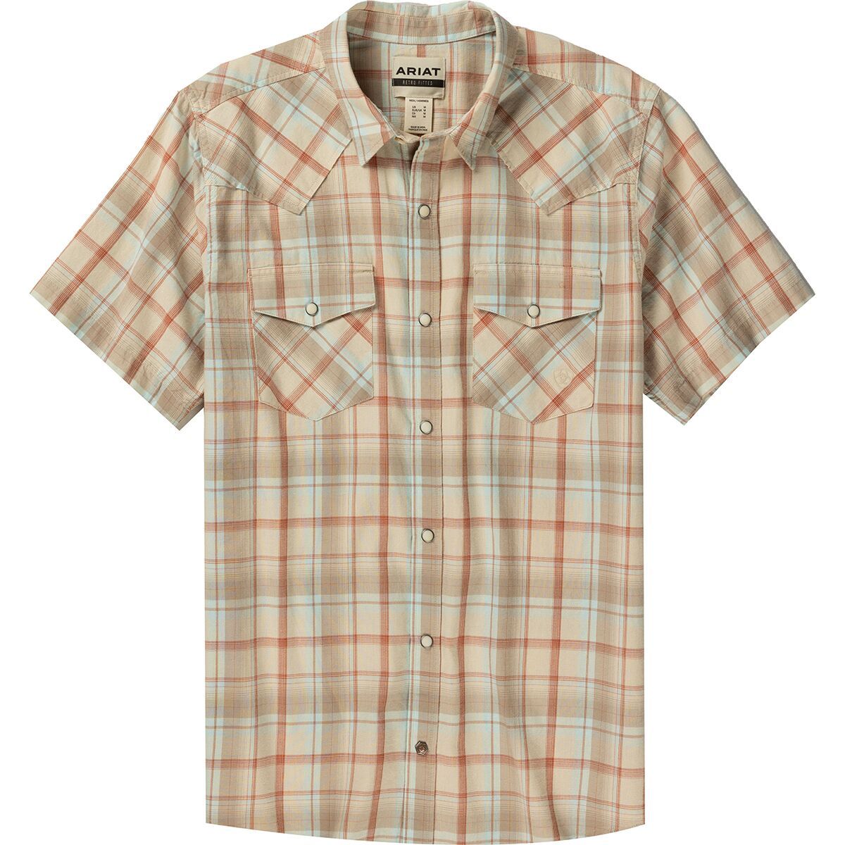 Ariat Men's Horton Retro Fit Shirt in Light Brown - Size: Small