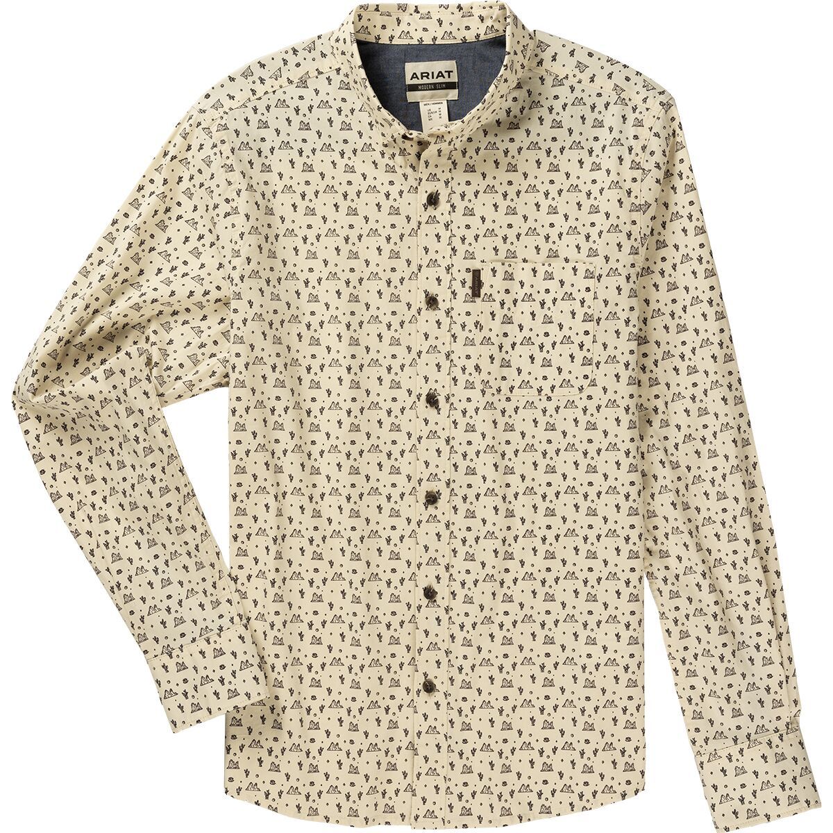 Ariat Men's Milton Modern Fit Shirt in Off White - Size: XXL