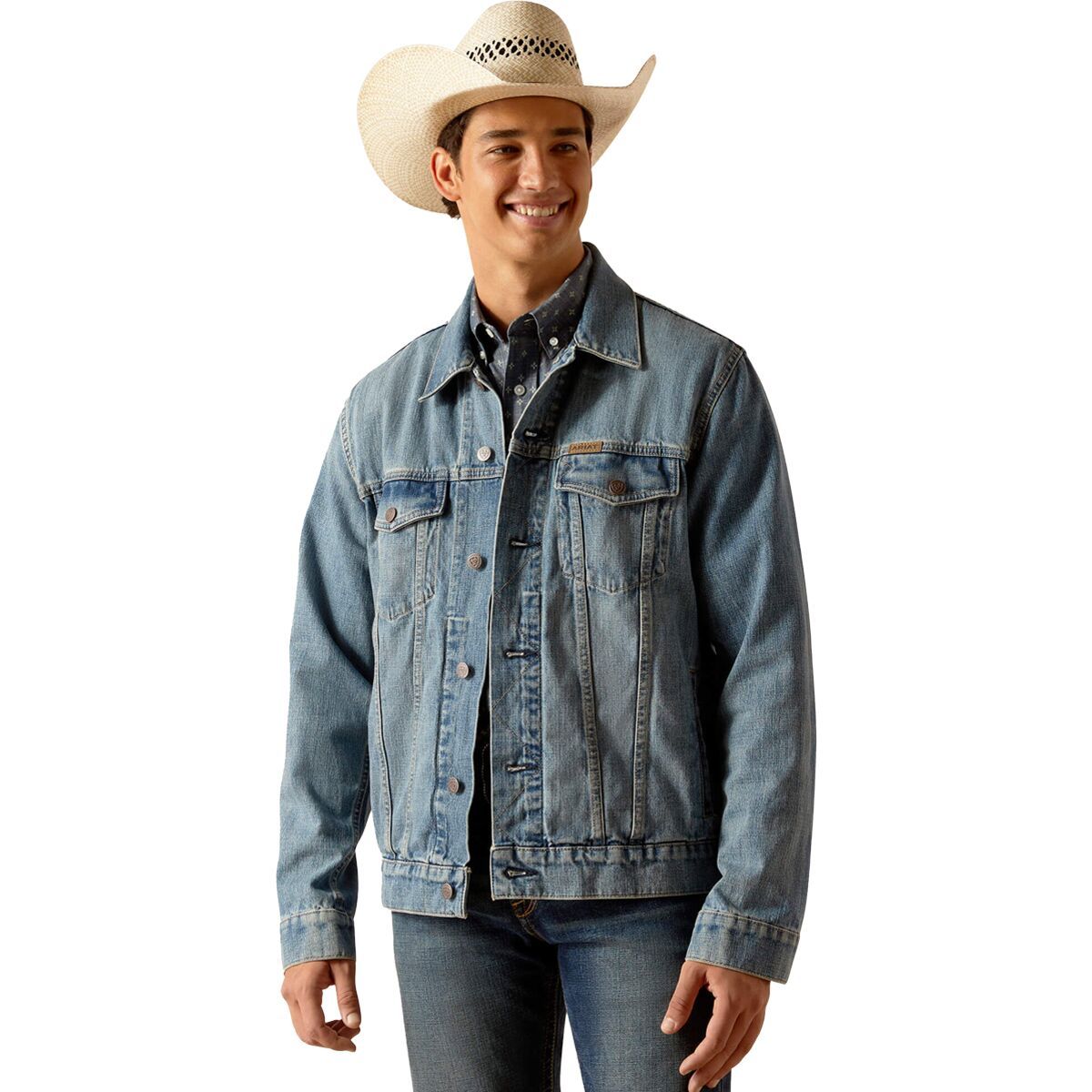 Ariat Men's Denim Trucker Jacket in Roby - Size: Small