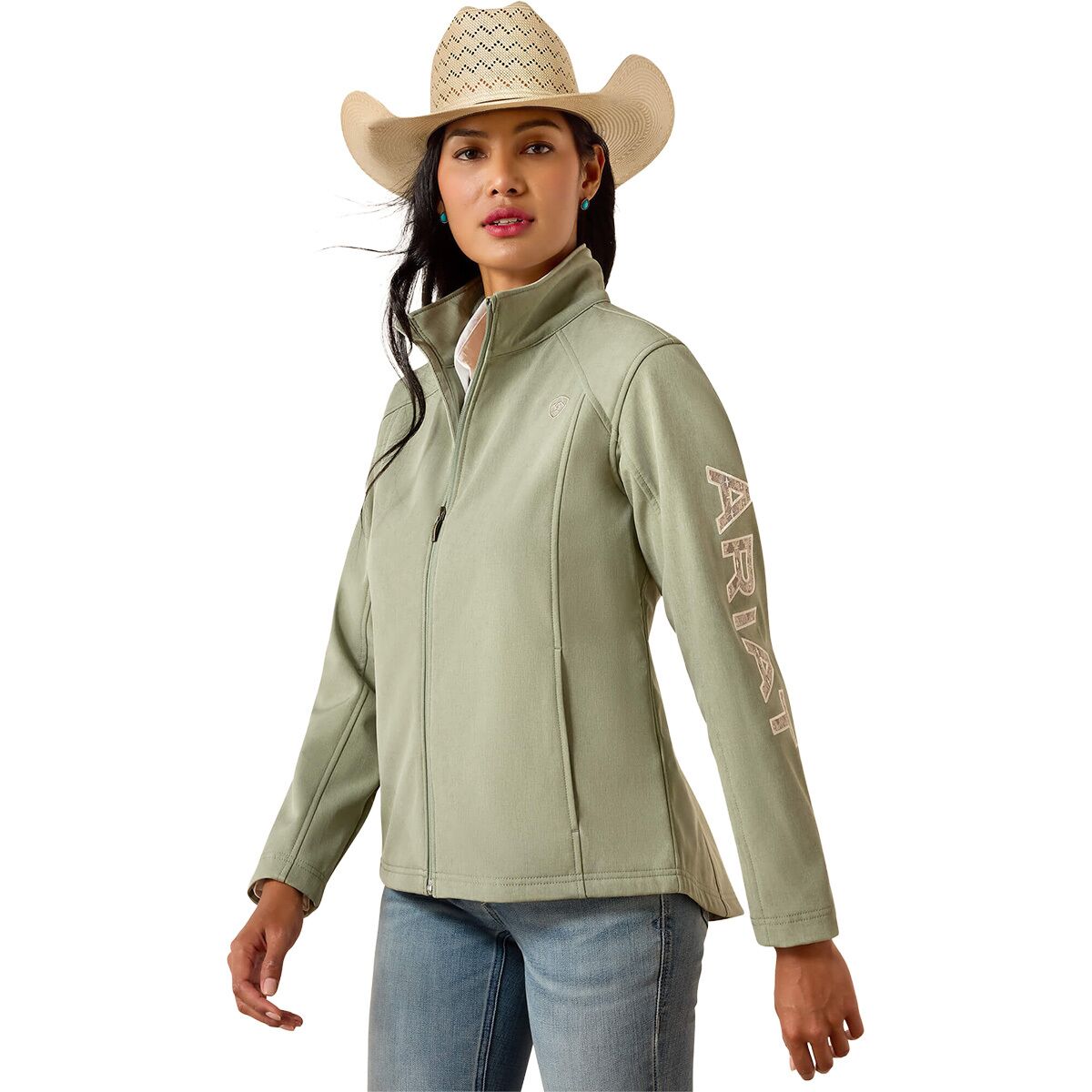Ariat Ariat Women's Logo Softshell Jacket in Sea Spray Heather - Size: XS - $81.22 at Steep and Cheap