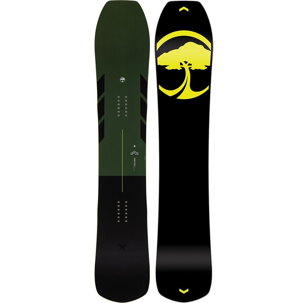 Arbor Coda Snowboard - 2025 in Black / Green - Size: 159cm wide