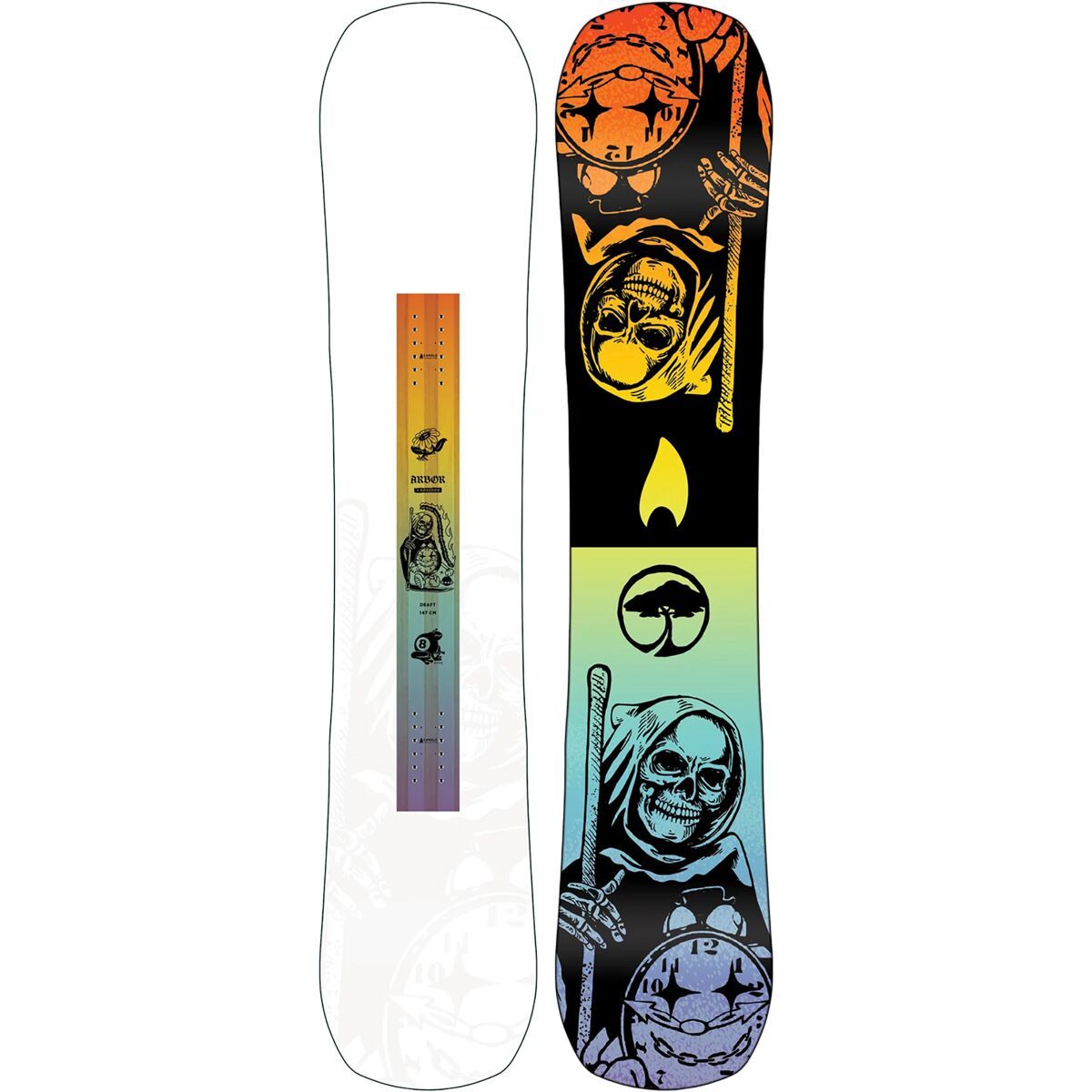 Arbor Draft Rocker Snowboard - 2025 in White - Size: 152cm