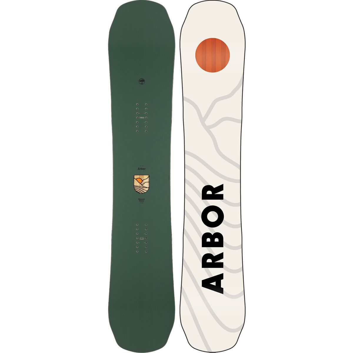 Arbor Element Decon Snowboard - 2025 in Pine - Size: 163cm mid wide