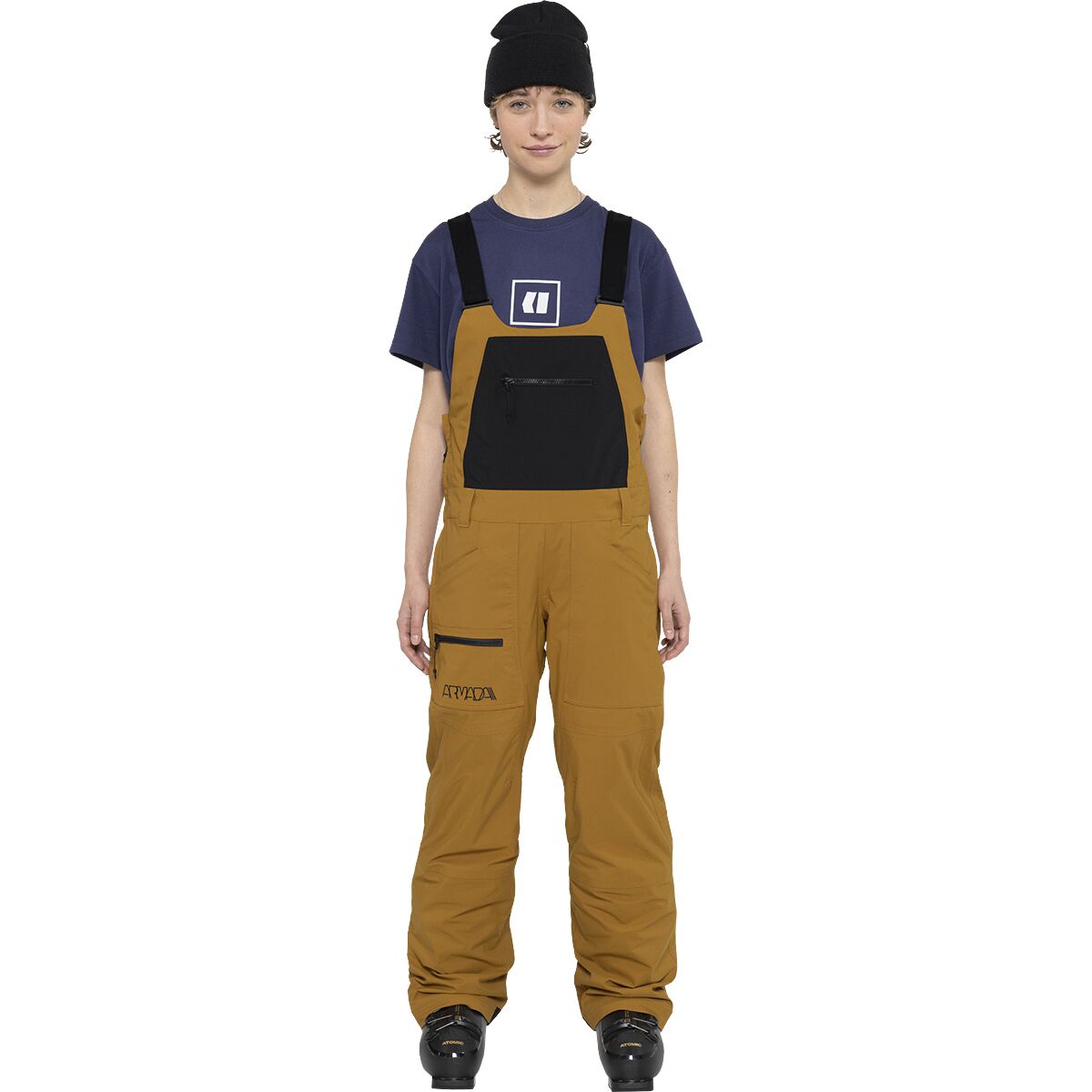 Armada Armada Women's Talyah 2L Cargo Bib Pant in Golden Brown / Black - Size: XL - $175.47 at Steep and Cheap