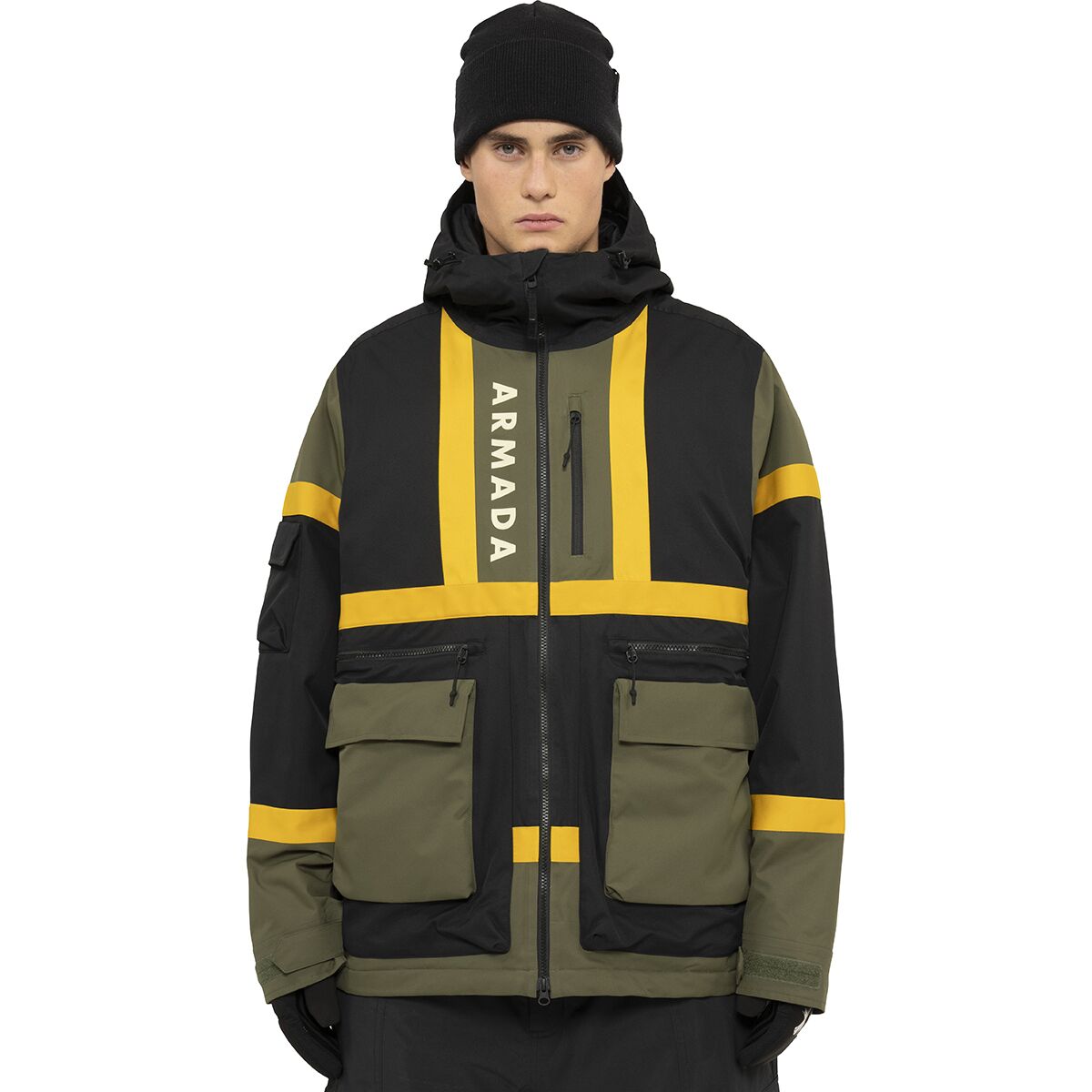 Armada Armada Men's BDOG Jacket in Olive / Black / Yellow - Size: Small - $251.96 at Steep and Cheap