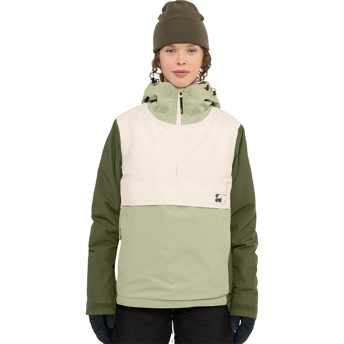 Armada Armada Women's Rosalie 2L Insulated Anorak Jacket in Macha / Olive / Cream - Size: XS - $175.47 at Steep and Cheap