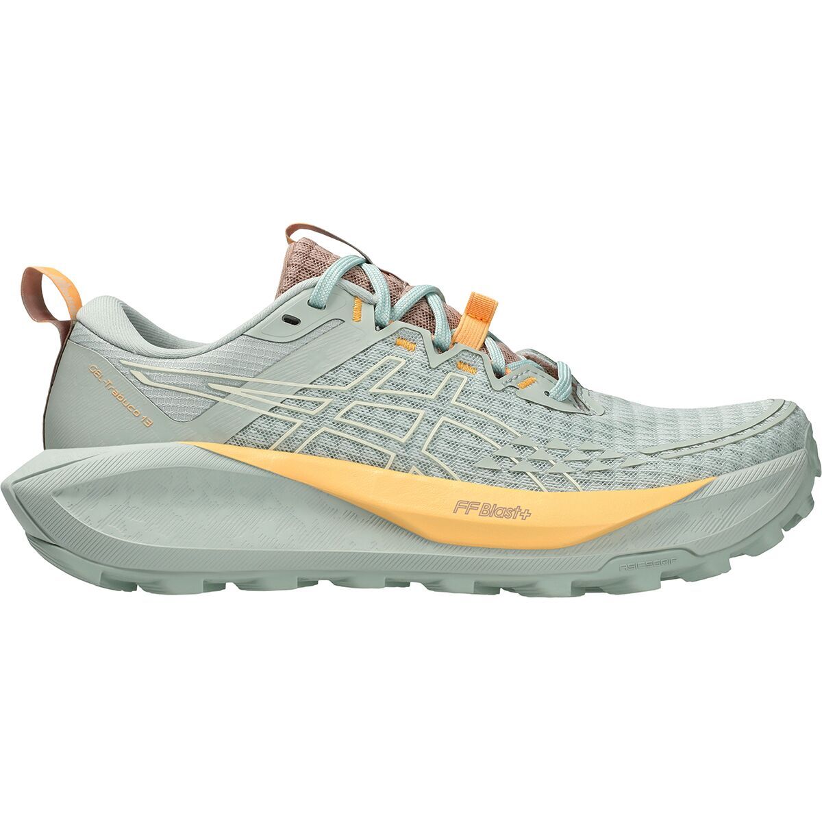 Asics Women's Gel-Trabuco 13 Trail Running Shoe in Lichen Rock / Cream - Size: