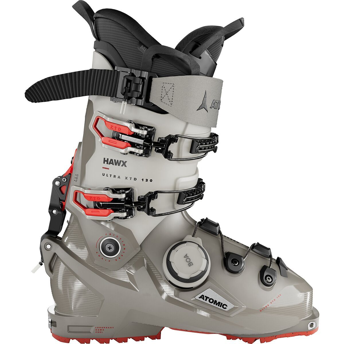 Atomic Hawx Ultra XTD 130 Boa GW Boot - 2025 in Cement / Red - Size: 26.0/26.5