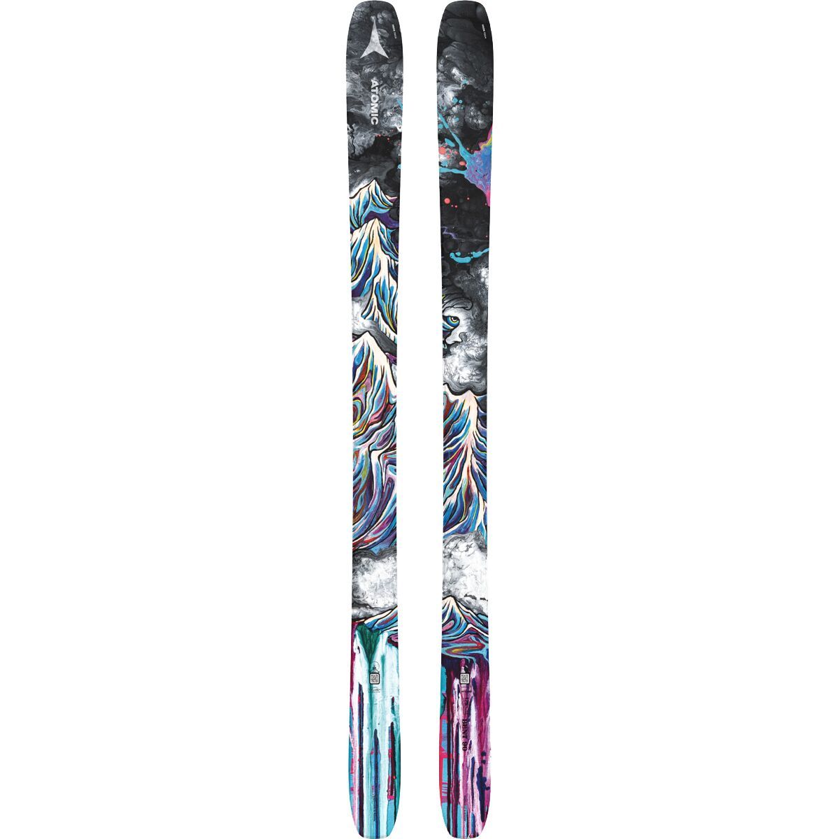 Atomic Bent 90 Ski - 2025 in Black / Multicolor - Size: 166cm