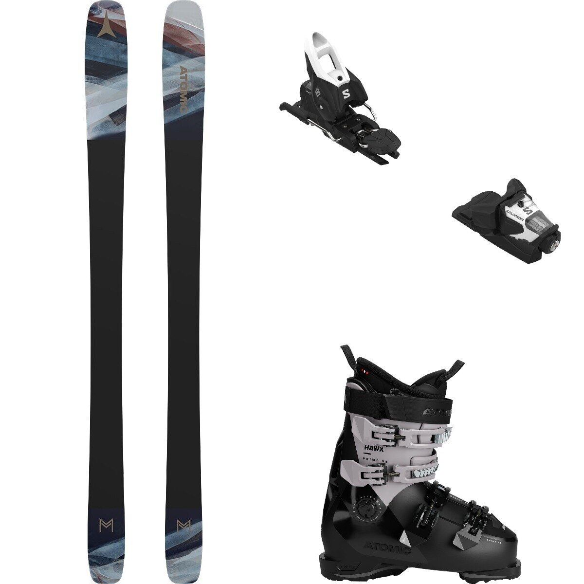 Atomic W Maven 88 CTI Ski + Stage GW 11 + Hawx Prime 95 Boot - 2026 in Deep Ocean / Wht - Size: 147cm/90mm/25.0/25.5