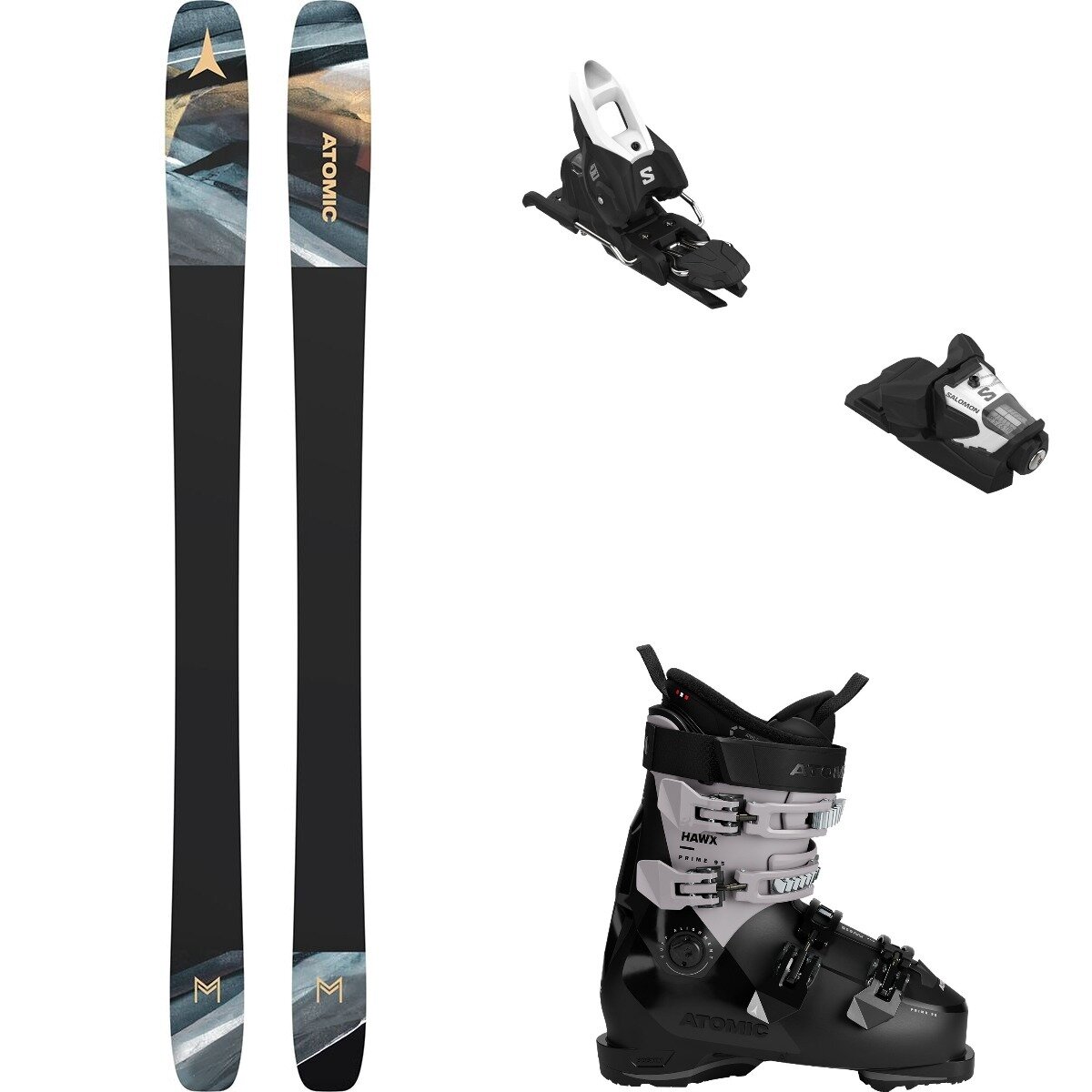 Atomic W Maven 94 CTI Ski + Stage GW 11 + Hawx Prime 95 Boot - 2026 in Blk / Wht - Size: 151cm/90mm/25.0/25.5