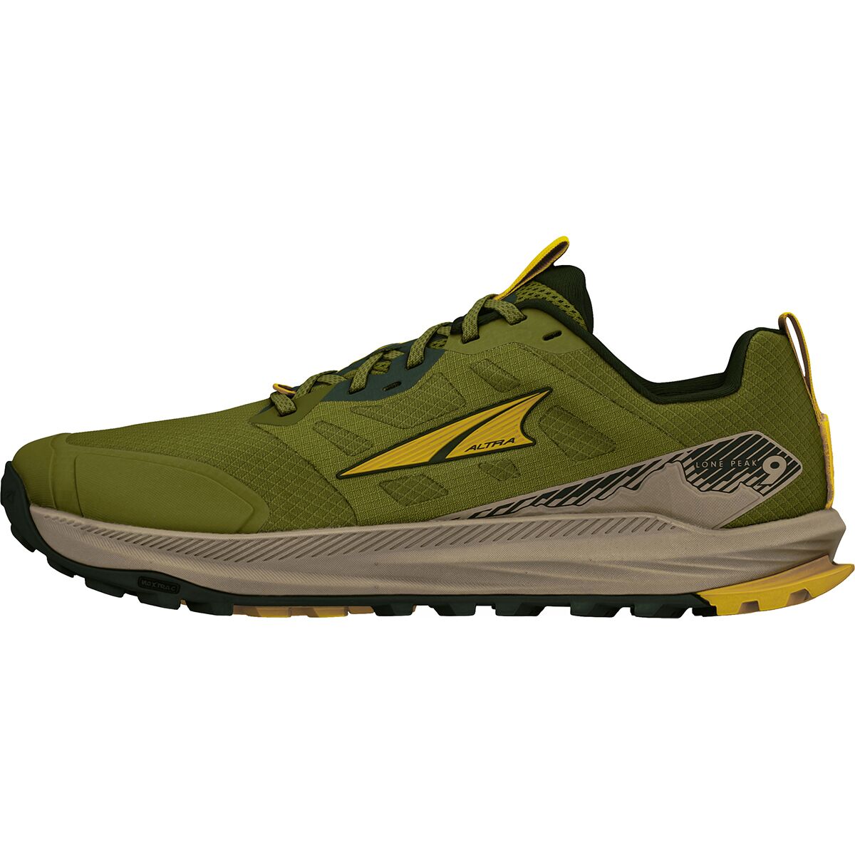 Altra Men's Lone Peak 9 Trail Running Shoe in Green - Size: