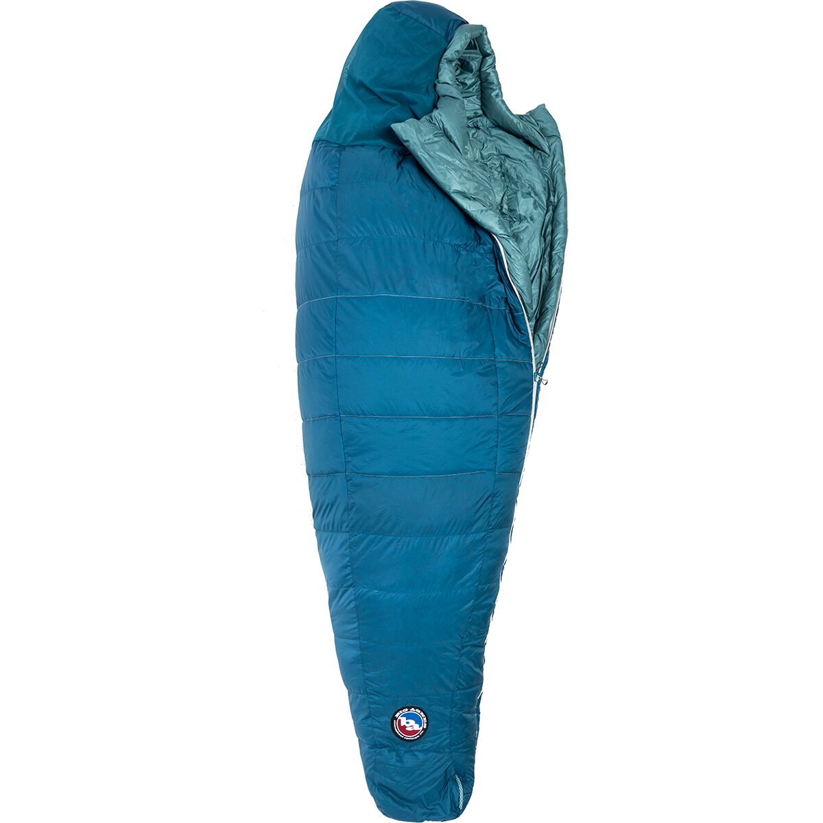 Big Agnes Women's Sidewinder SL Sleeping Bag: 20F Down in Lyons Blue / Teal - Size: Petite