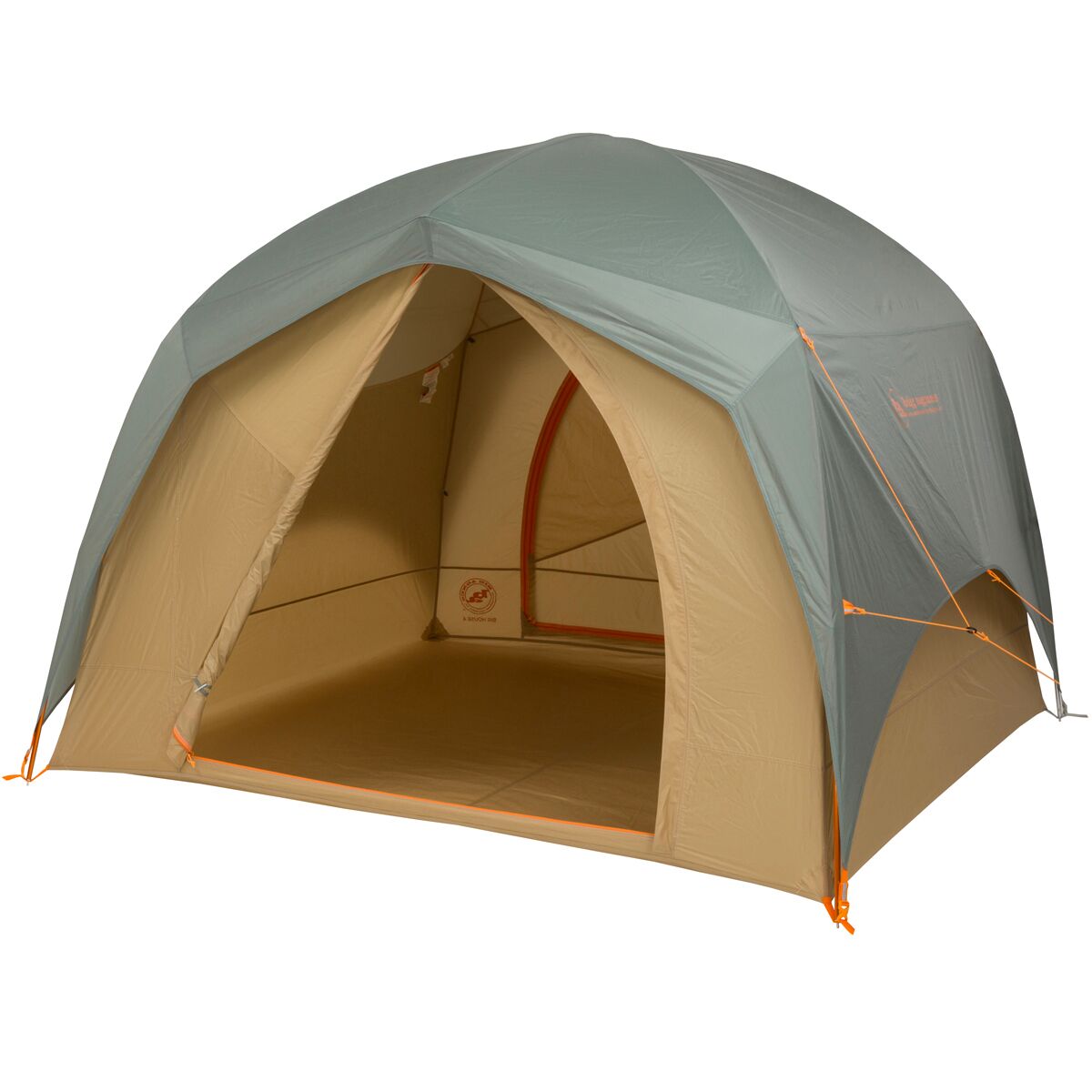Big Agnes Big House 4 Tent: 4-Person 3-Season in Chinois Green / Prairie Sand - Size: 4P