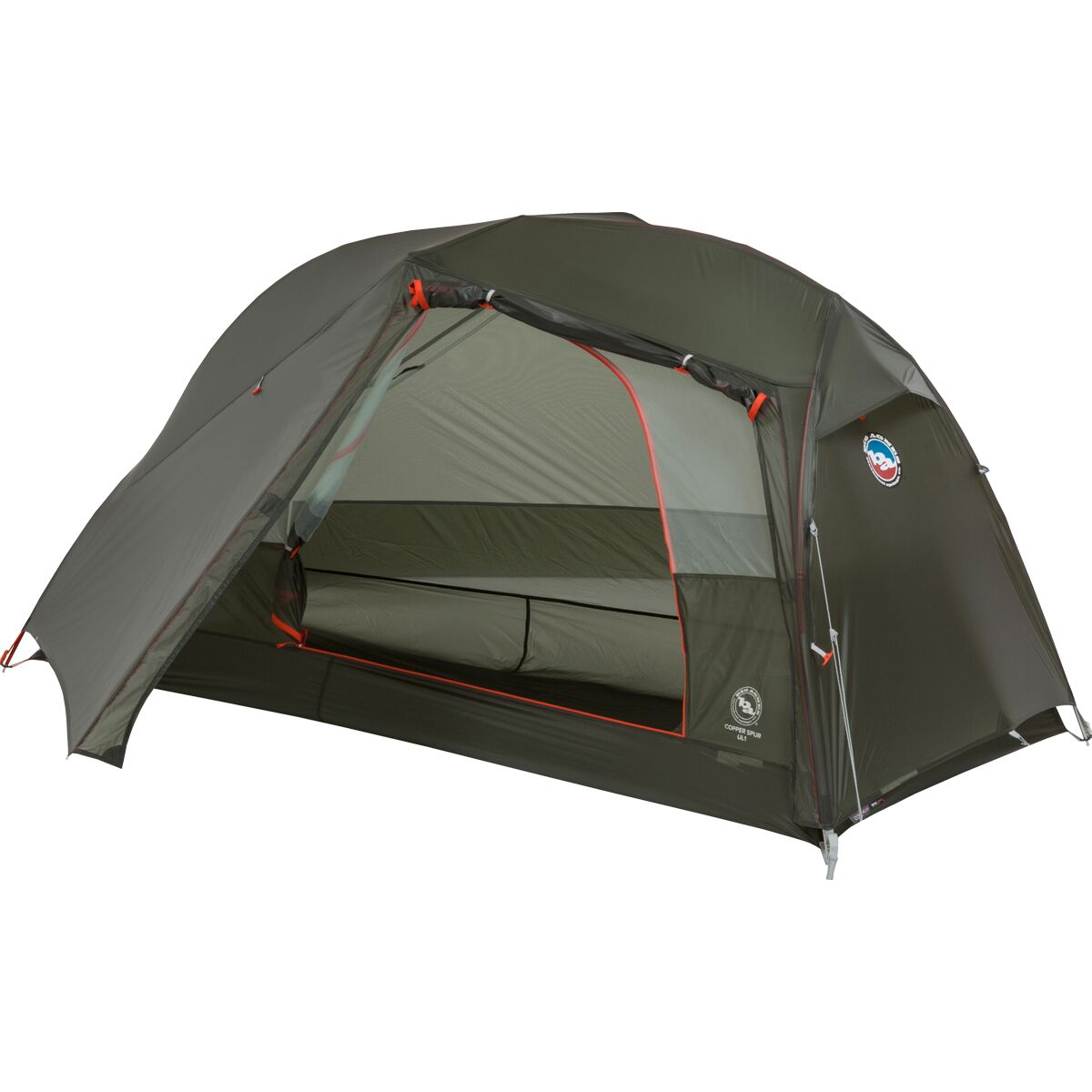 Big Agnes Copper Spur UL1 Tent: 1-Person 3-Season in Lichen Green