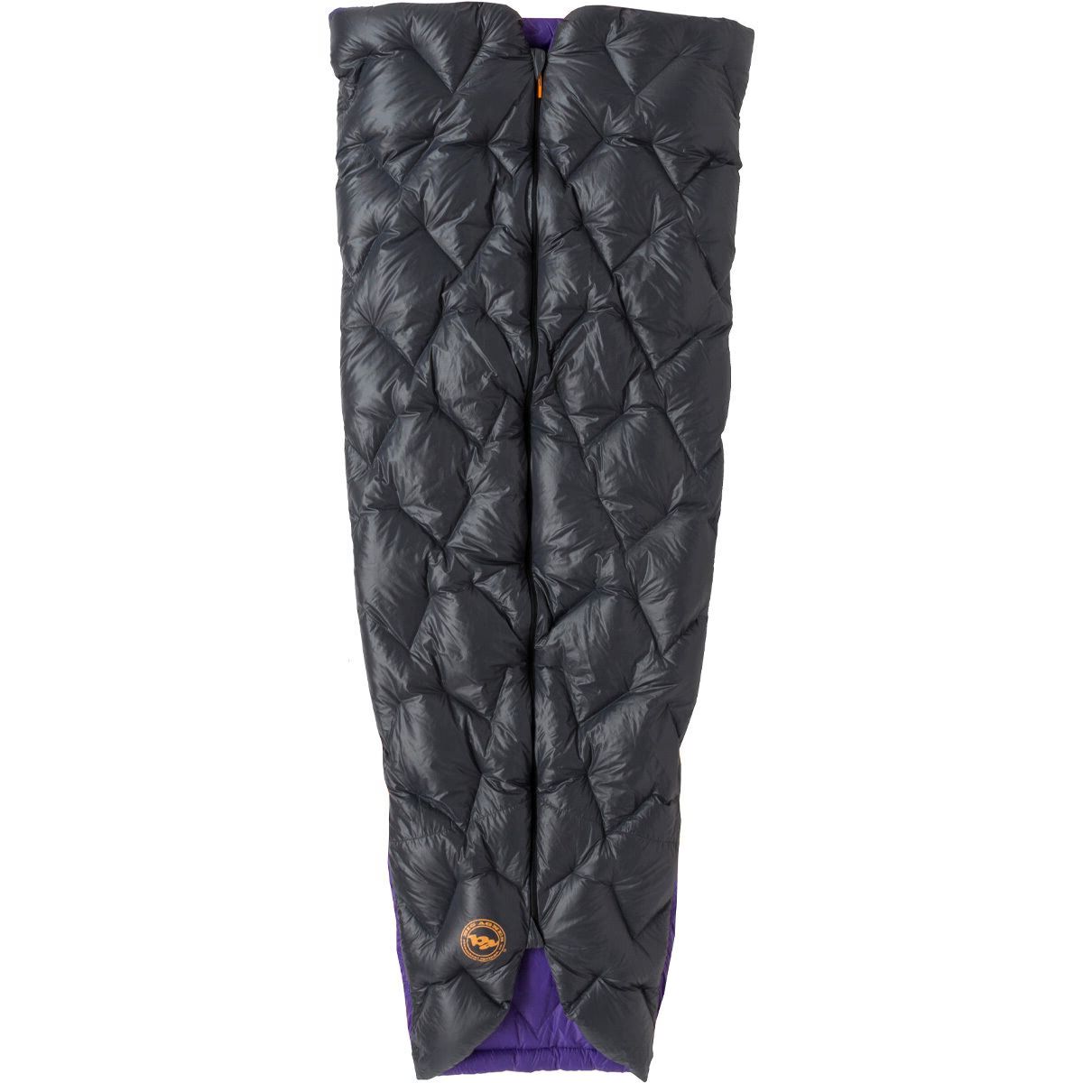 Big Agnes Fly Creek UL Zip Quilt: 50F Down in Asphalt / Royal Purple - Size: Regular