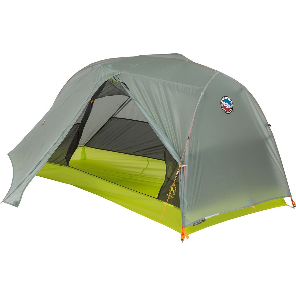 Big Agnes Tiger Wall UL1 Tent: 1-Person 3-Season in Mercury / Evening Primrose