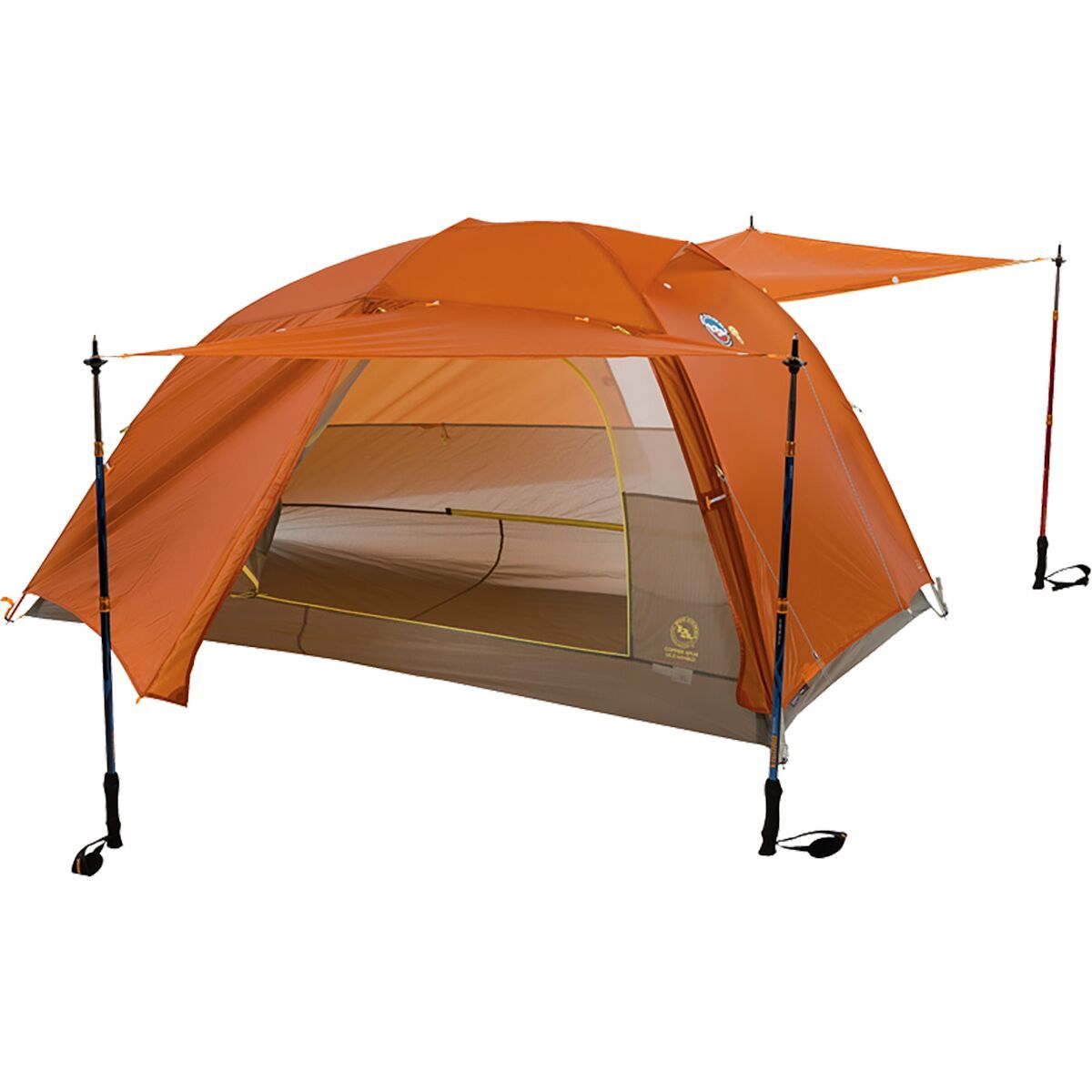 Big Agnes Copper Spur HV UL2 MtnGLO Tent: 2-Person 3-Season in Tangelo / Mercury - Size: 2P