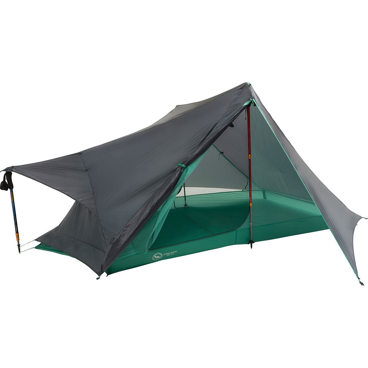 Big Agnes String Ridge VST Tent: 1.5-Person 3-Season in Asphalt / Mint Leaf
