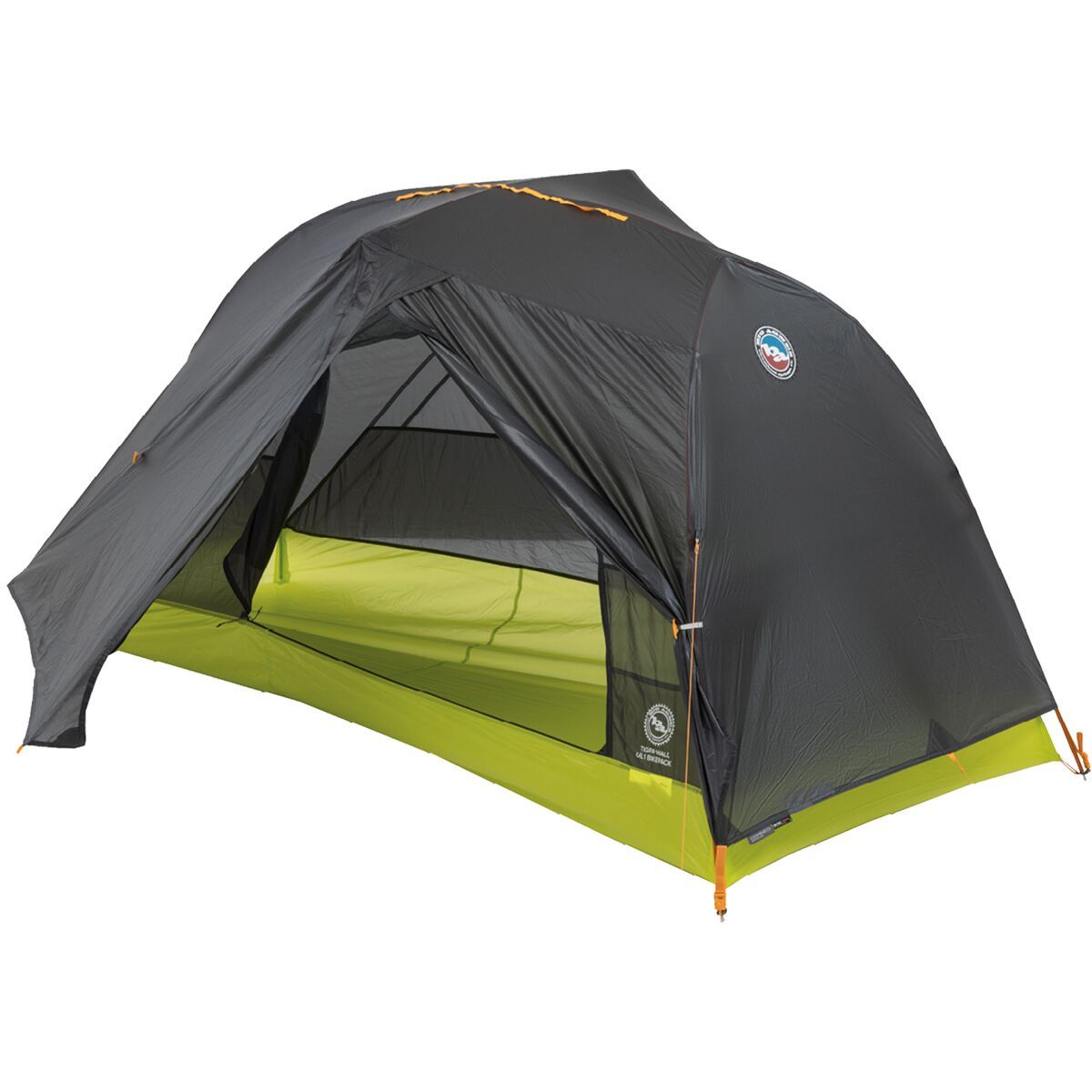Big Agnes Tiger Wall UL1 Bikepack Tent: 1-Person 3-Season in Asphalt / Evening Primrose - Size: 1P