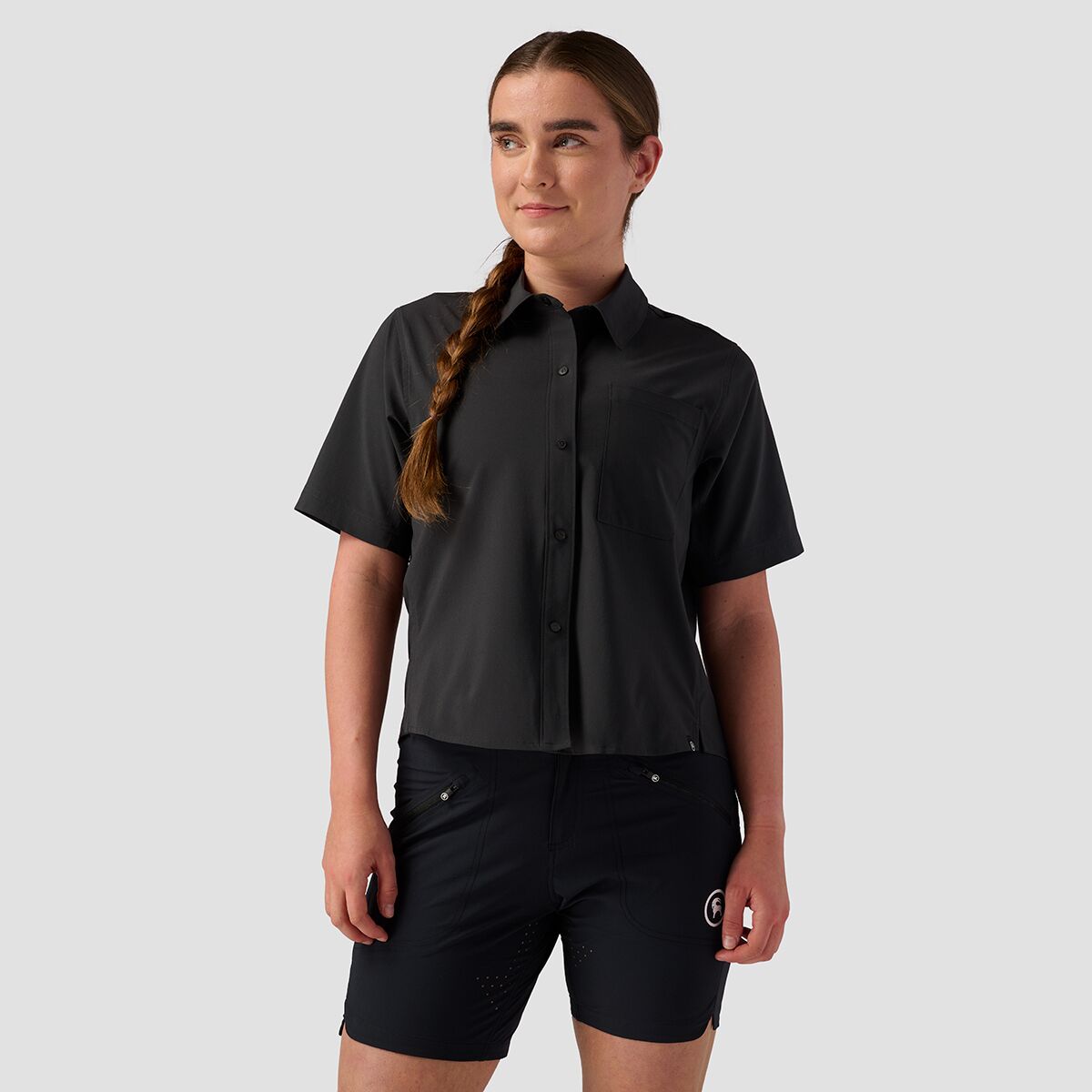 Backcountry Backcountry Women's BGA Slickrock Short-Sleeve Button-Up Jersey in Black - Size: XXL - $49.50 at Steep and Cheap