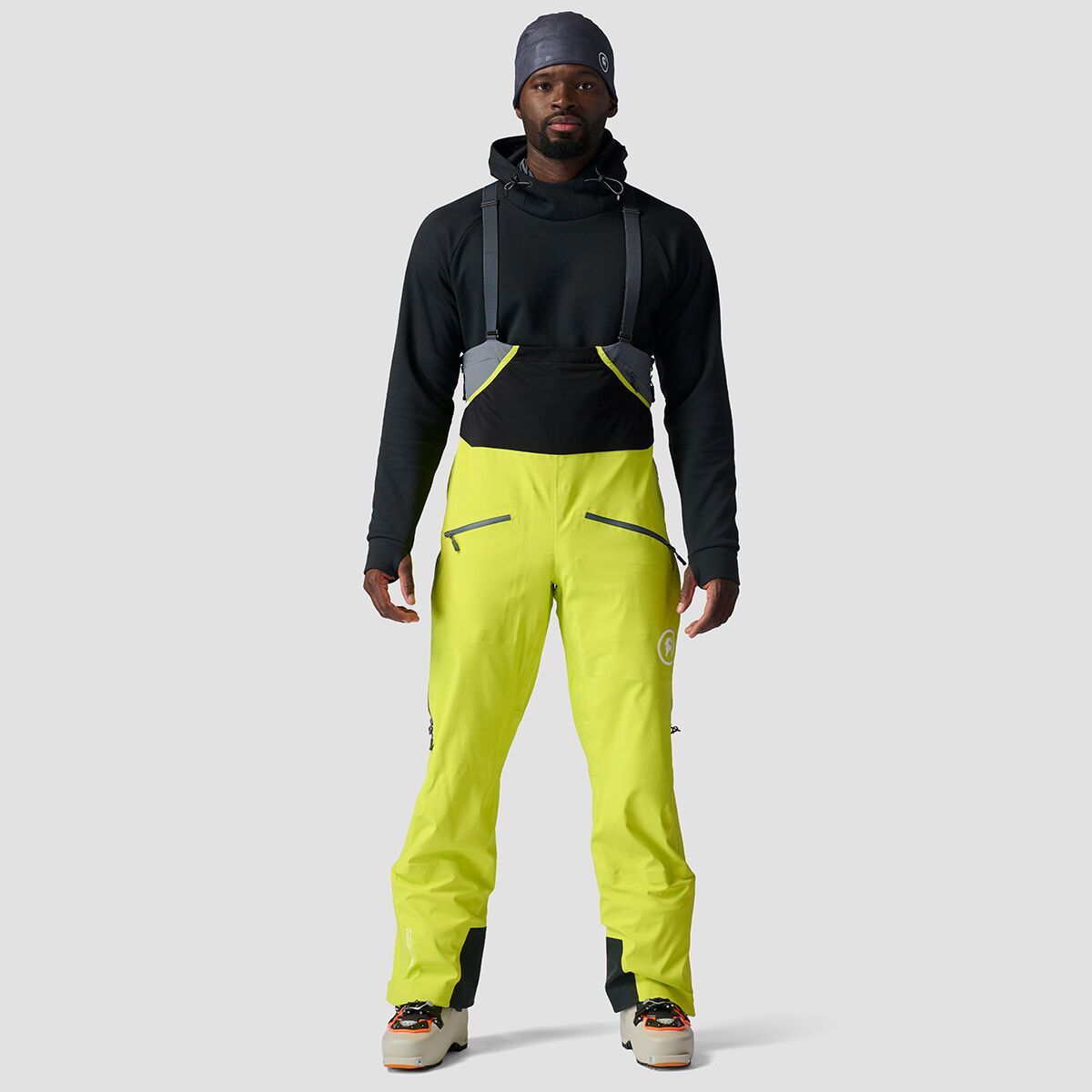 Backcountry Men's GORE-TEX WINDSTOPPER Hybrid Touring Bib Pant in Lime Punch - Size: XXL