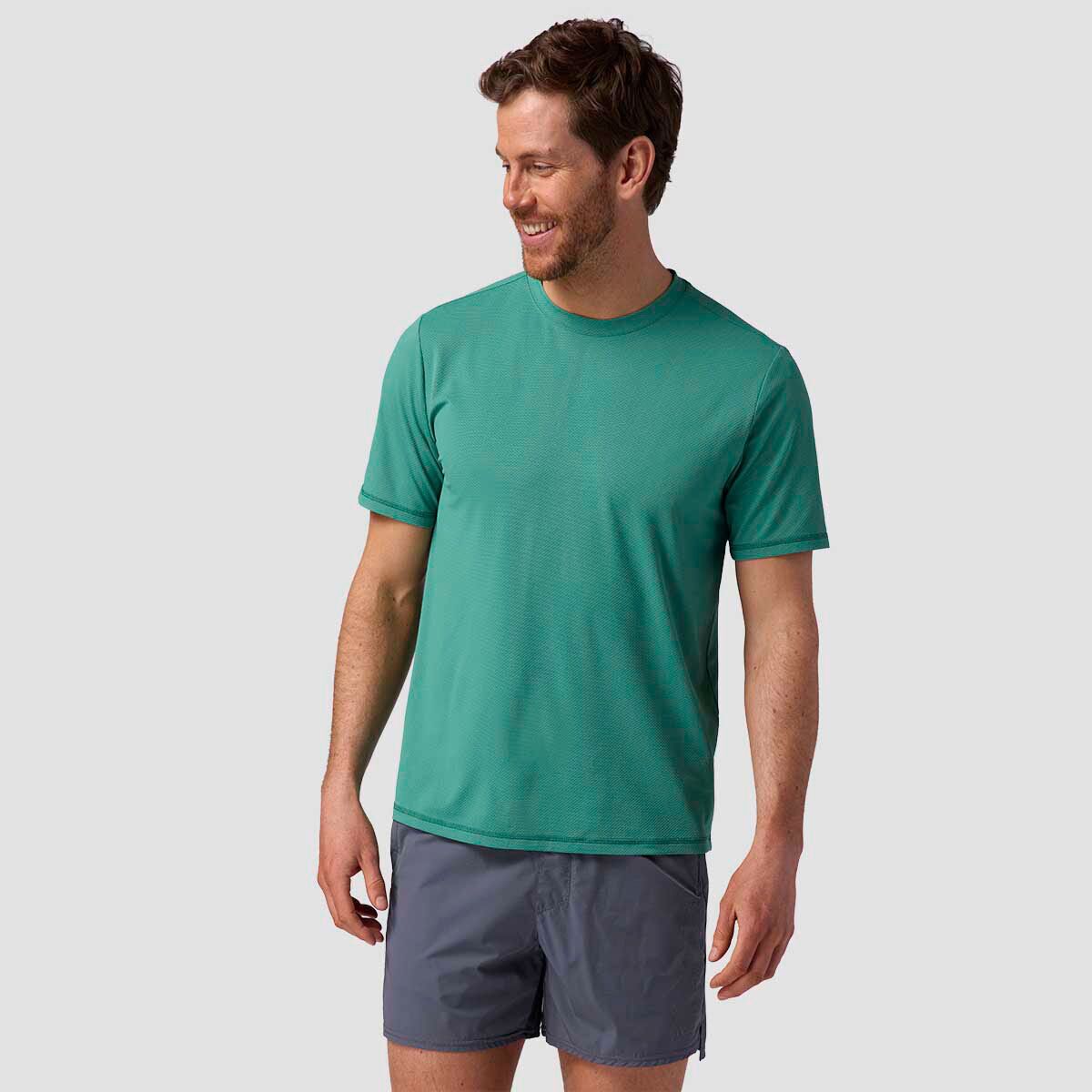 Backcountry Backcountry Men's Tahoe Sun Short-Sleeve Crew in Gearhead Green - Size: XL - $29.40 at SteepandCheap.com