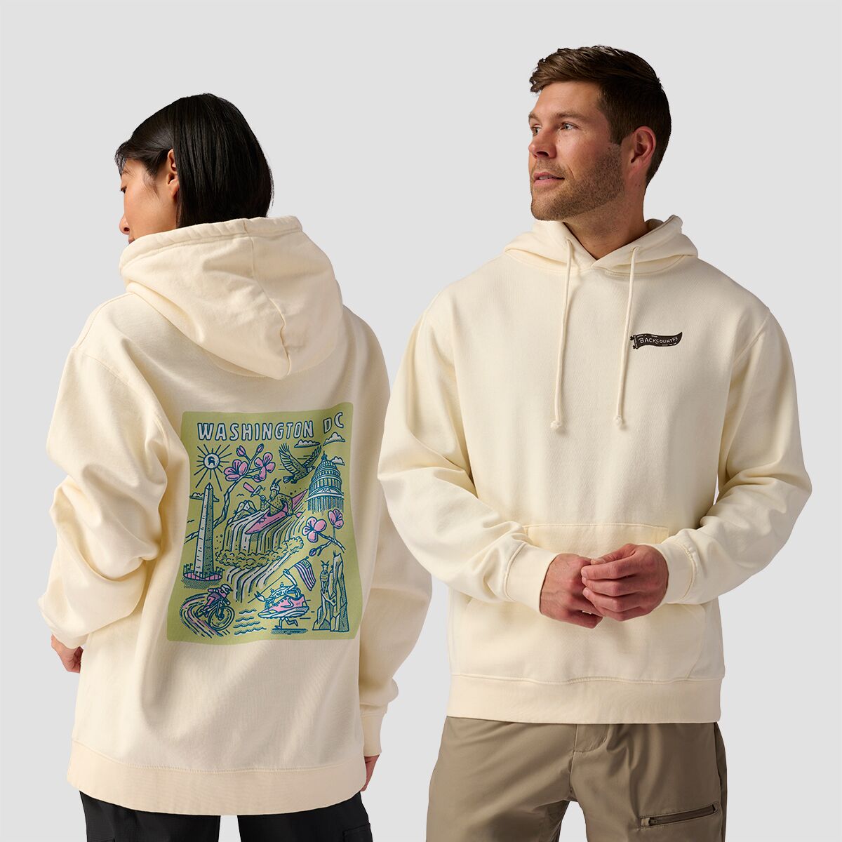 Backcountry Backcountry BGA Washington DC Poster Hoodie in Vintage White - Size: XL - $34.50 at Steep and Cheap