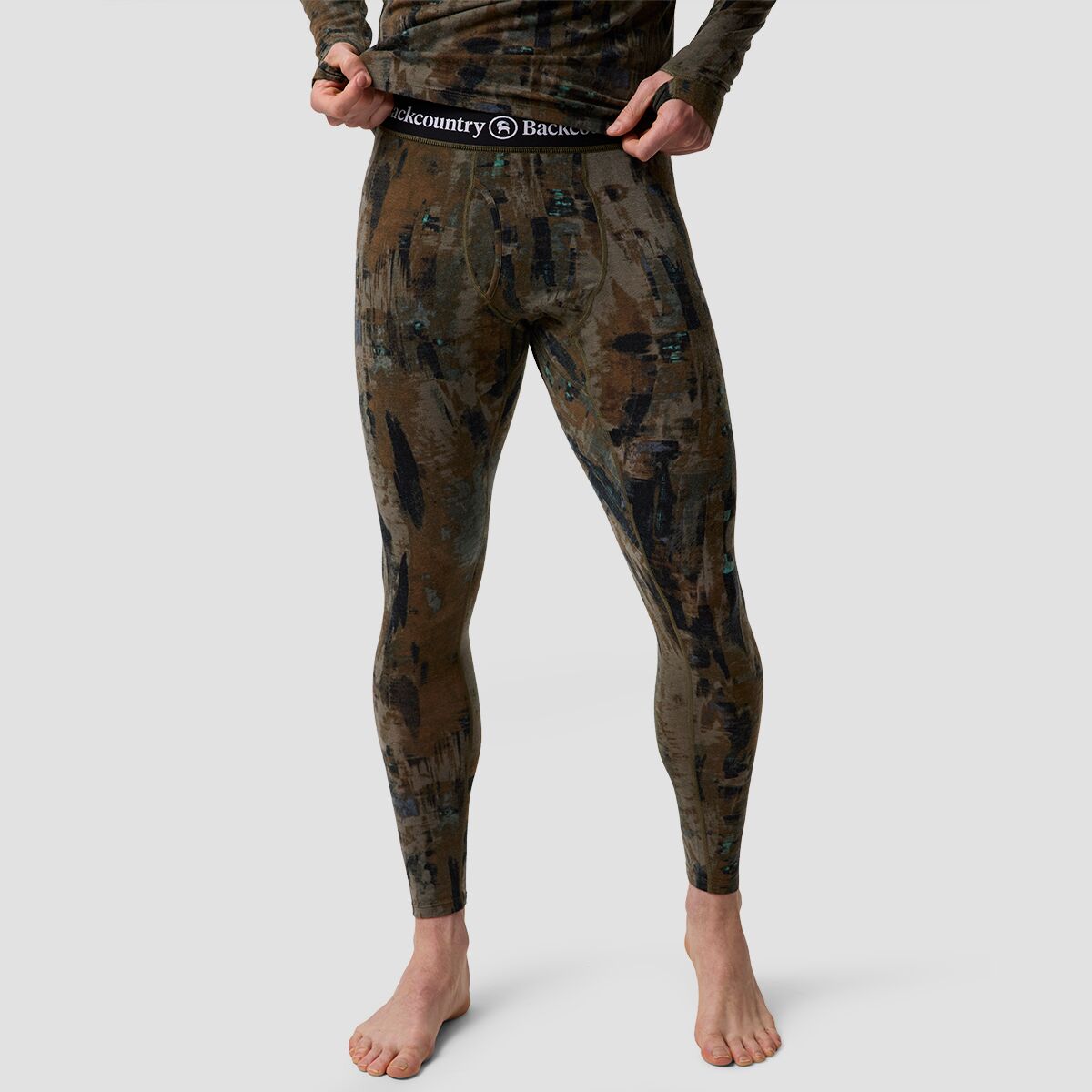 Backcountry Backcountry Men's Cedars RWS Merino Lt-Wt Baselayer Bottom in Camo Pendula Print - Size: XXL - $62.30 at SteepandCheap.com