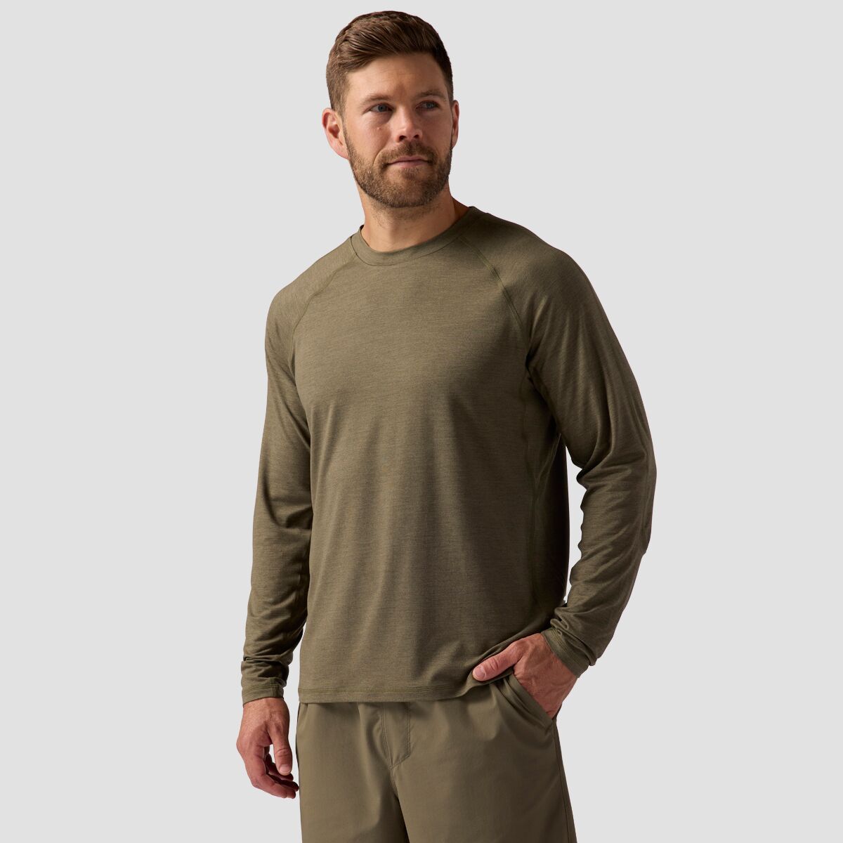 Backcountry Men's Destination Long-Sleeve Crew Top in Kalamata - Size: XL